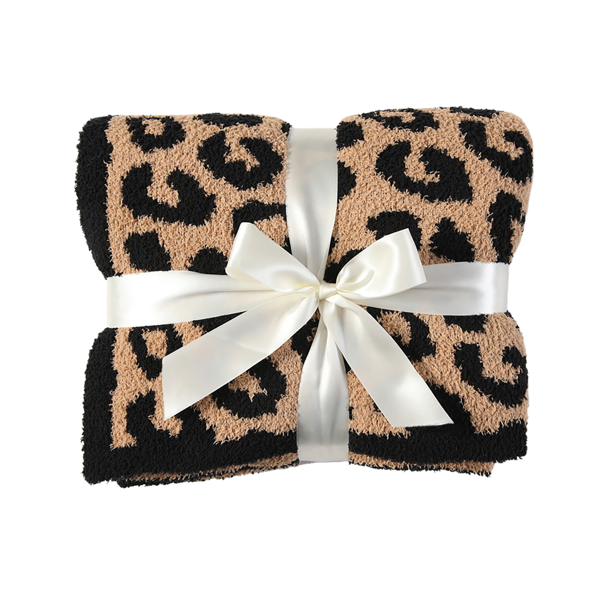JOOJA Leopard Throw Blankets Soft Cozy Warm Microfiber Knit Blanket for