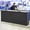77.95 INCH, variant on Portable Bar Tradeshow Podium Table for Indoor, Outdoor, Party, Picnic, Exhibition, Includes Carrying Case, Storage Shelf and Black Skirt, 77.95" x 15.16" x 34.65"