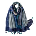 thumbnail image 4 of LILIYA Scarf for Women Lightweight Soft Floral Leopard Bohemian Printed Scarves Fashion Fall Winter Sun-proof Shawl Wrap with Fringe 2026, 4 of 4