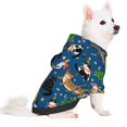 thumbnail image 2 of Fotbe Different Cats Christmas Print Small Dog Sweater Hoodies Pet Grey Hooded Soft Fleece Sweatshirts with Pocket Fall Winter Puppy Cat Sweaters Warm Clothes-Large, 2 of 7