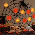 thumbnail image 4 of Guirnalda de luces LED de Halloween - Decoración de calabazas y murciélagos de 1,5 m con 10 luces naranja cálida, funciona con pilas para fiestas en interiores y exteriores, jardín y porche., 4 of 6