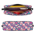 thumbnail image 2 of Honeii colorful Skull flower Pattern Pencil Case, Pencil Pouch, Pencil Case Small, Pencil Pouch Aesthetic, PVC Pencil Pouch, Pencil Bag, Makeup Pouch, 2 of 7