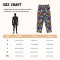thumbnail image 2 of Salouo Colored Glass1 Print Women's Pajama Pants Casual Loose Sweatpants PJs Flowy Pants Drawstring Palazzo for Women Wide Leg Pants Lounge Pajama -X-Large, 2 of 8
