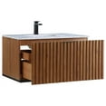 thumbnail image 7 of Bemma V-Tr36swm-S-1 Terra 36" Wall Mounted Single Basin Vanity Set - Walnut / Carrara, 7 of 7