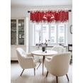 thumbnail image 2 of Christmas Deer Valances for Windows, Merry Christmas Snowflake Red Light Filtering Window Treatment Valances, Rod Pocket Small Curtains for Kitchen/Bathroom, 60"x18", 2 of 9