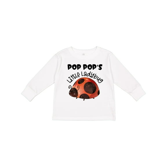 Inktastic Pop Pop's Little Ladybug Boys or Girls Long Sleeve Toddler T-Shirt