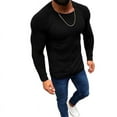 thumbnail image 4 of Suéter europeo y americano de otoño e invierno, suéter ajustado de manga larga con cuello redondo y cuello alto, ropa de hombre, 4 of 5