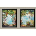 thumbnail image 1 of Path To Paradise; Beautiful Jungle Path to Lovely Tropical Beach; Coastal Décor; Two 11x14in Black Framed Prints; Ready to hang!, 1 of 1