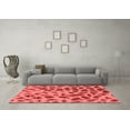thumbnail image 3 of Ahgly Company Indoor Square Abstract Red Modern Area Rugs, 7' Square, 3 of 4