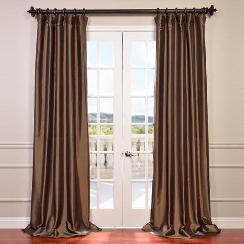 Exclusive Fabrics Faux Silk Taffeta 120-inch Blackout Curtain Panel
