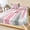 Gray Pink, variant on Twin Sze Fitted Sheet Set - Orange Gray 2 Piece Bedding Sets 16" Deep Pocket Fitted Sheet with 1 Pillowcase, Retro Country Abstract Ombre Aesthetic Brushed Microfiber Hotel Luxury Bed Sheets