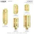 thumbnail image 4 of 21771-12-Livex Lighting-Utrecht - 10 One Light Outdoor Wall Lantern Satin Brass Finish with Clear, 4 of 11