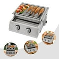 thumbnail image 2 of Portable Grill with 2 Burner Barbecue Grill with Two Burners, for Outdoor Patio Garden BBQ Picnic, 2 of 13