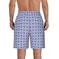 thumbnail image 3 of Naloa Blue And White Porcelain Chinaware Men's Beach Shorts, Surfing shorts, Swim trunks, Quick Dry Swim Trunks for Surfing Beach Fun - XX-Large, 3 of 9