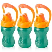 Evenflo Feeding Advanced Swing Handle Straw Cup - 10oz, Orange/Teal, 3ct
