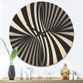 thumbnail image 2 of Designart 'Monochrome Spiral ' Modern Wood Wall Clock, 2 of 5