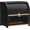 Black, variant on Bamboo 2-Tier Roll-Top Bread Box for Kitchen Countertop, Large Capacity Food Storage Bin, Wooden Bread Keeper for Kitchen and Dining Room