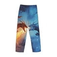 thumbnail image 3 of Lsque Red And Blue Fire Dragon A Print Men's Pajama Pants, Lounge Pant - Comfortable Home Wear,Elastic Waistband, Stylish Design-Medium, 3 of 9