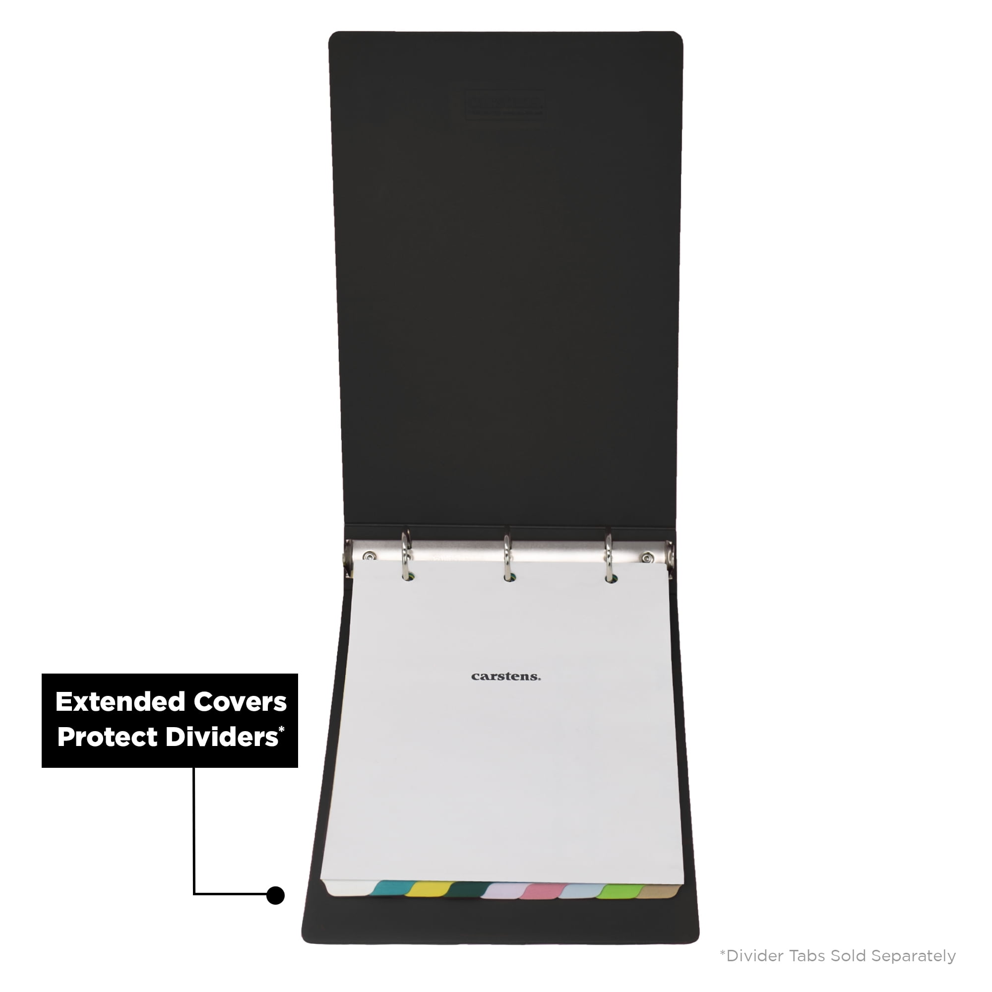 Carstens 2-Inch Heavy Duty 3-Ring Binder -Top Opening, Black
