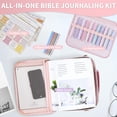 thumbnail image 2 of Funda para biblias KOPKOFT, organizador grande de piel rosa, 2 of 7