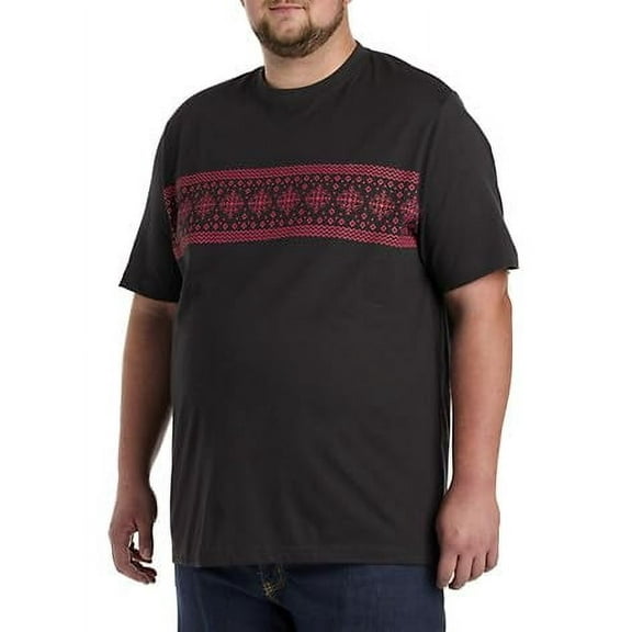 Fair Isle sweat resistant T-Shirt Caviar 5XL