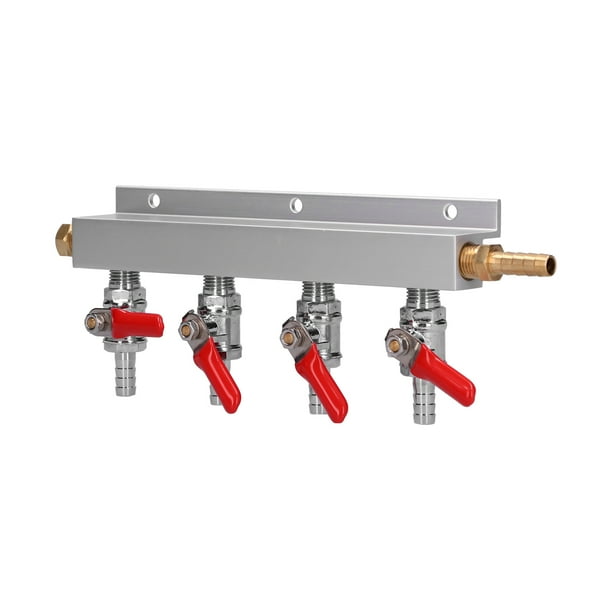 Karlge 4 Way CO2 Gas Distribution Manifold With 5/16in Beer Integrated ...