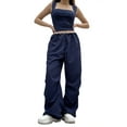 thumbnail image 3 of Txlixc Blusas cortas de verano para mujer, blusas cortas de color liso de corte bajo con tirantes anchos Txlixc  Moda, 3 of 10