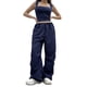 thumbnail image 3 of Txlixc Blusas cortas de verano para mujer, blusas cortas de color liso de corte bajo con tirantes anchos Txlixc  Moda, 3 of 10
