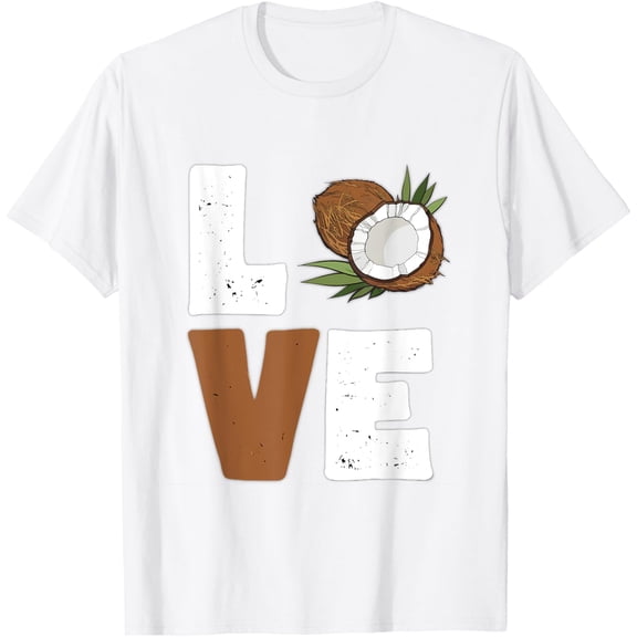 Exquisite and comfortable-Love coconut women Shirt coconut Lovers for kids and girls T-Shirt