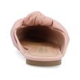 thumbnail image 3 of JOURNEE COLLECTION Womens Pink Knotted Padded Salinn Pointed Toe Slip On Mules 8, 3 of 5