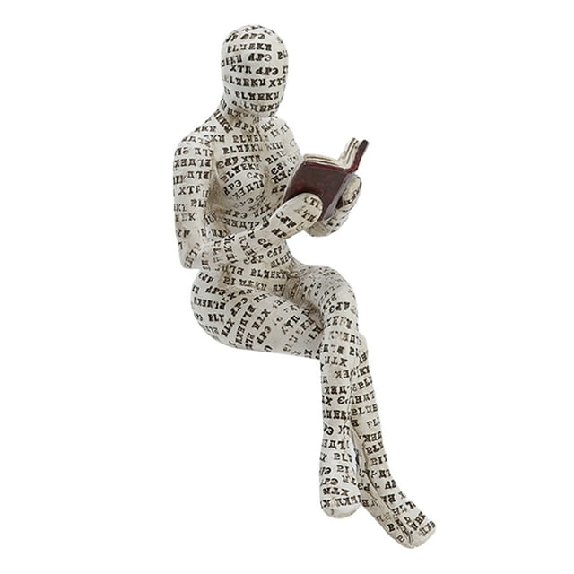 Figurine de Femme Lisant, Cadeau Idéal en Résine Ornement de Lecture Innovant Résistant aux Intempéries pour Table à Manger