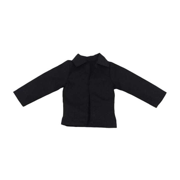 Figura de acción a escala 1:6, ropa de moda para hombres, ropa en miniatura fácil de usar Negro