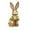 Pink, variant on 13.7in Pink Sisal Bunny Tabletop Decor - Rabbit Holding Flower Basket with Eggs, Spring Centerpiece.