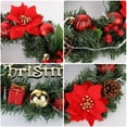 thumbnail image 5 of Pre-lit Christmas Wreath, Battery Operated Christmas Wreath Decorative Hanging Ornament, Artificial Door Wreath Clear LED Lights, 11.8", 5 of 8
