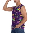 thumbnail image 3 of Kdxio Mardi Gras and Donuts for Men's Muscle T-shirt,Sleeveless for Workout Running Athletic Gym Lounge Casual, 3 of 7