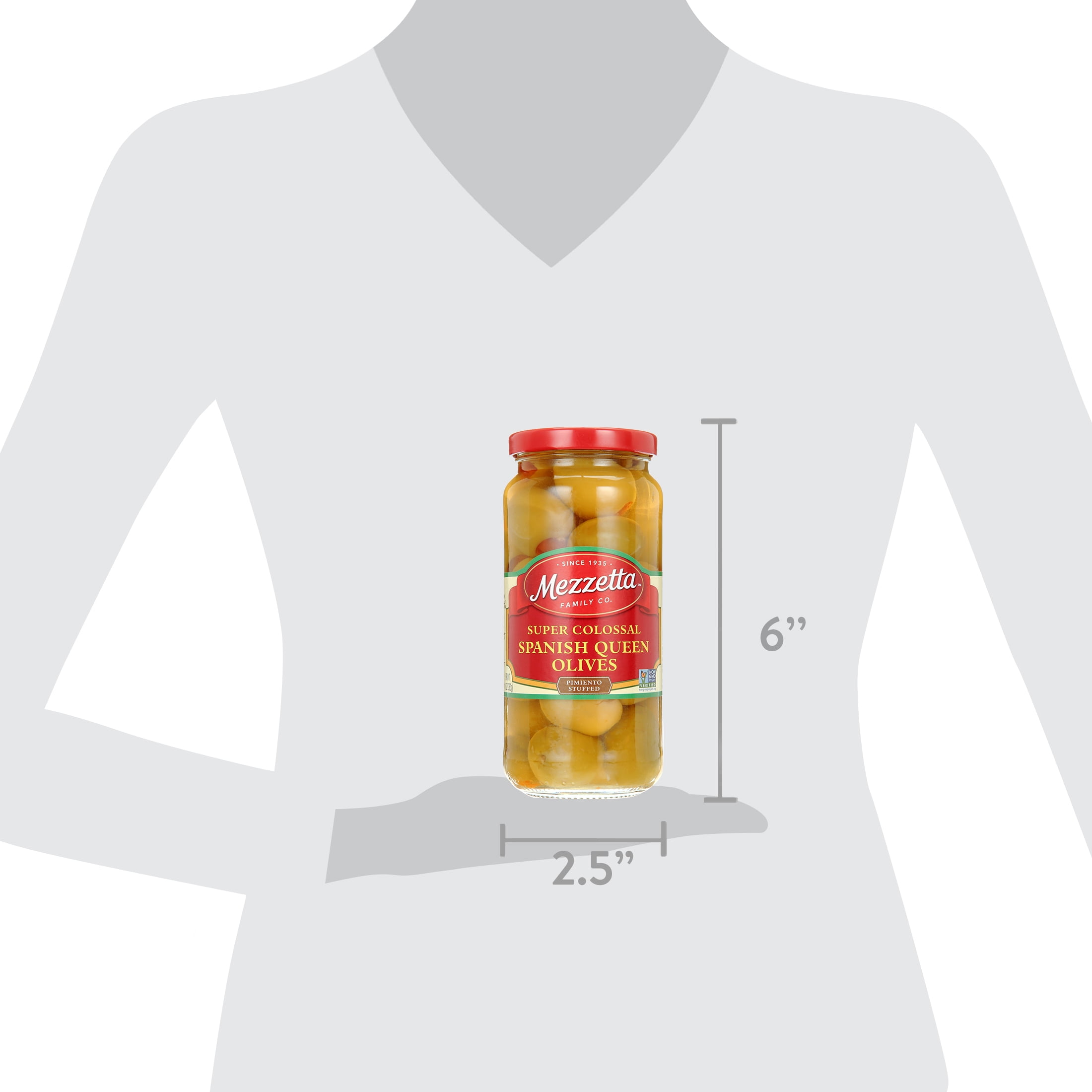 Mezzetta Super Colossal Spanish Queen Olives Pimiento Stuffed, 10