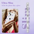 thumbnail image 4 of Case for iPhone 14, Clear Cute Ribbon Bowknot Pattern Aesthetic Transparent Bow Phone Case Curly Wave Edge Case Stylish Slim Soft Durable TPU Protective Cover for Women Girls - Purple, 4 of 18