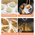 thumbnail image 3 of White (100 sheets) round 15cm (with holes) round air fryer paper with holes, double-sided silicone paper, food grease-proof paper, air fryer grease-proof paper, steamer paper, 3 of 8