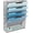 Gray, variant on 6 Tier Mesh Hanging Wall File Organizer, Desk Vertical Mail Paper Document Folder Holder Rack with Bottom Tray and Nametag Label for Office Home School, Light Purple