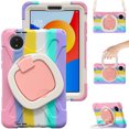 thumbnail image 6 of Case for Xiaomi Redmi Pad SE 8.7 inch 2024, 360 Degree Rotating Hand Grip Shockproof Cover with Shoulder Strap, Colourful Pink, 6 of 7