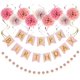 thumbnail image 1 of Decoraciones de cumpleaños, decoraciones de feliz cumpleaños rosa y dorado para mujeres Jormftte HMYH182, 1 of 7