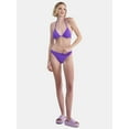 thumbnail image 2 of No Boundaries Women's Herringbone Crinkle Bikini Bottoms, Sizes XXS-XXL, 2 of 5