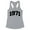 Heather Grey, variant on 1971 College Style Tank Top Fitted Racerback Women's Large White