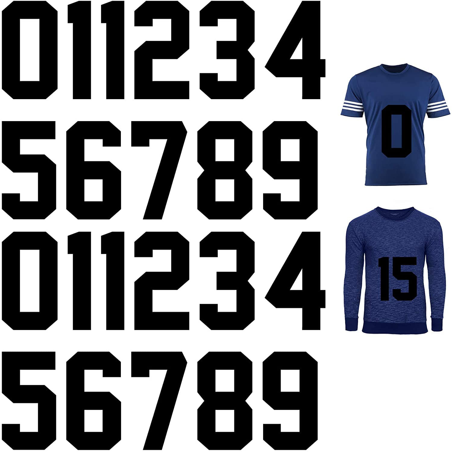 Iron-On Heatpress Number For Football Baseball Jersey Sports Kids T-Shirt Soccer