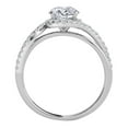 thumbnail image 2 of Mauli Jewels Engagement Rings for Women 3/4 Carat Halo Diamond Engagement Ring 4 Prong 14k Solid White Gold, 2 of 6