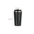 thumbnail image 2 of GBJHJIA 12 oz Stainless Steel Vacuum Insulated Tumbler - Coffee Travel Mug Spill Proof with Lid - Thermos Cup for Keep Hot/Ice Coffee,Tea and Beer (Black）, 2 of 7