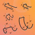 thumbnail image 3 of Soporte para taladro perforado HUHOLE, ganchos utilitarios para tablas perforadas, paquete de 10, 3 of 8