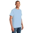 thumbnail image 5 of Gildan Short Sleeve T-Shirt for Men - 4XL Size | 100 Heavy Cotton Crew Neck Tee, Light Blue, 5.3 oz, 5 of 6