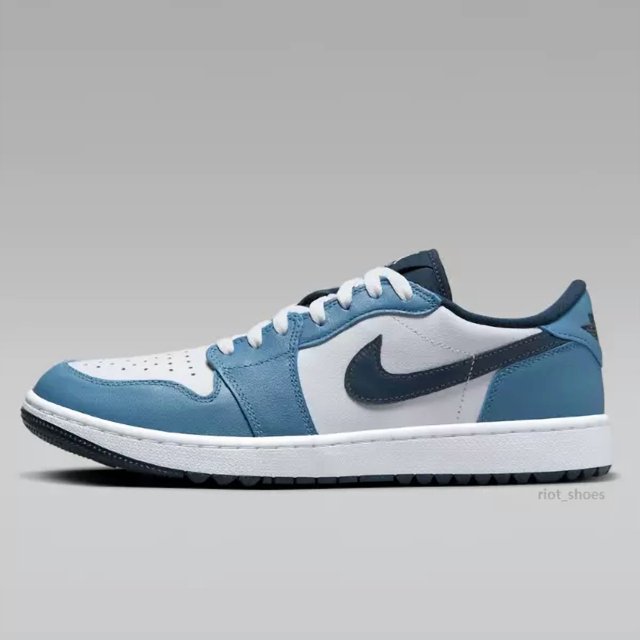 Ni - ke Ni - ke Air Jordan 1 Low G Golf Shoes White/Armory Navy (DD9315-115) Expeditedship
