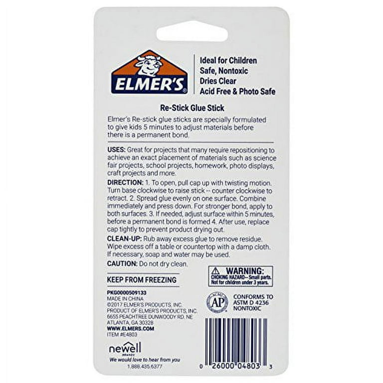Elmer's Re-Stick School Glue Sticks, 0.28-Ounces, 6 Count